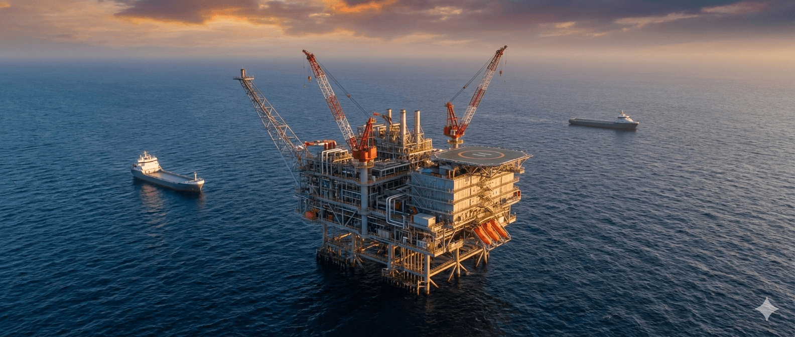 Operação industrial offshore