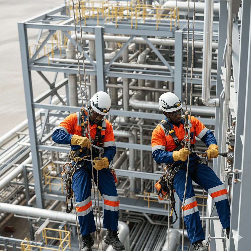 Manutenção industrial por rope access